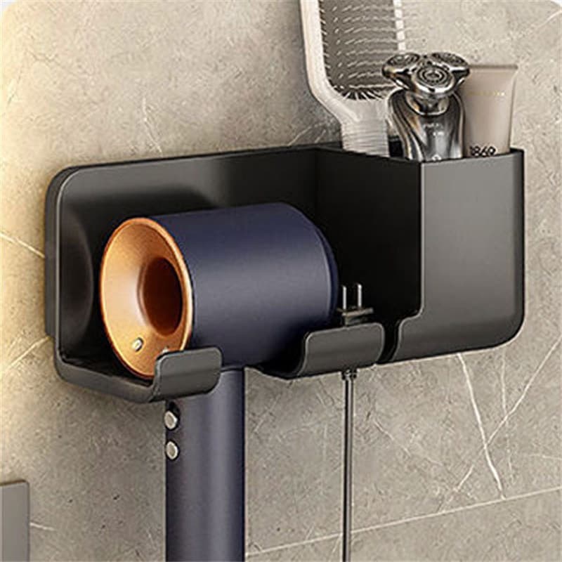 Suporte de Parede Adesivo para Secador de Cabelo Sem Perfuração