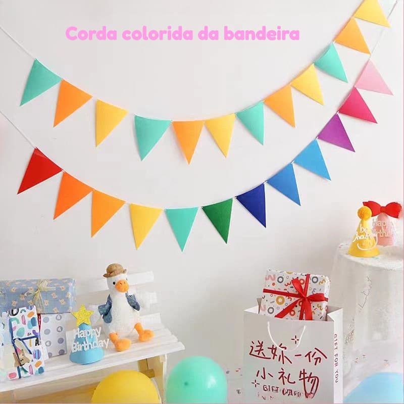 Bandeira De Linho Colorida Para Festa De Aniversário De Casamento , Decorações De Natal Penduradas Na Decoração De Casa