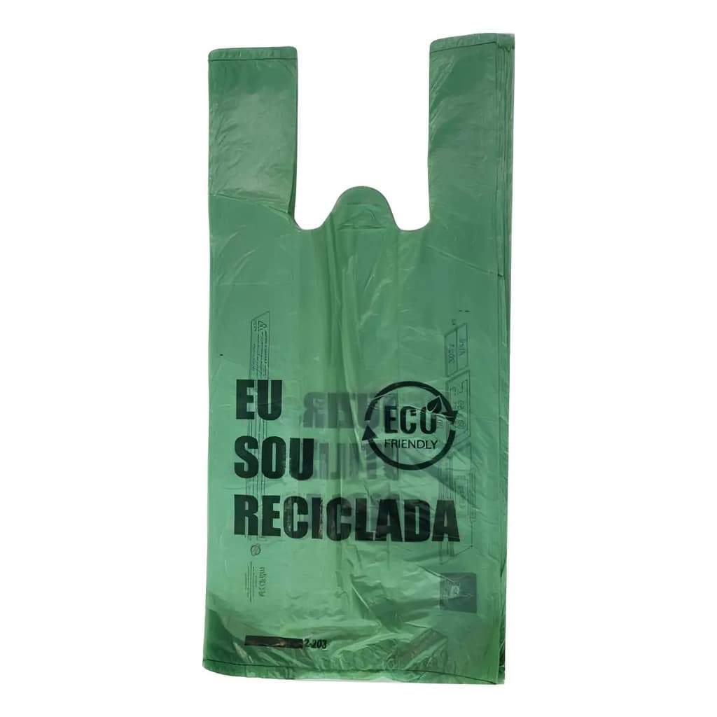 Sacola Impressa Pead-c1r 38x50cm Eu Sou Reciclada | Pt.2kg