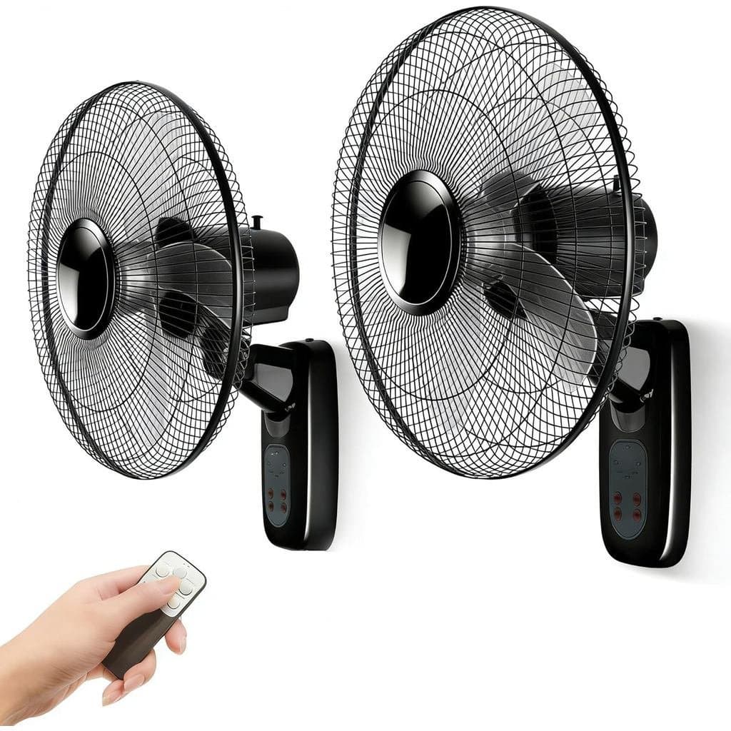 Ventilador De Montagem Em Parede Aotop De 16 Polegadas Com Controle Remoto-Pacote 2 , 3 Velocidades E 3 Modos , Função D