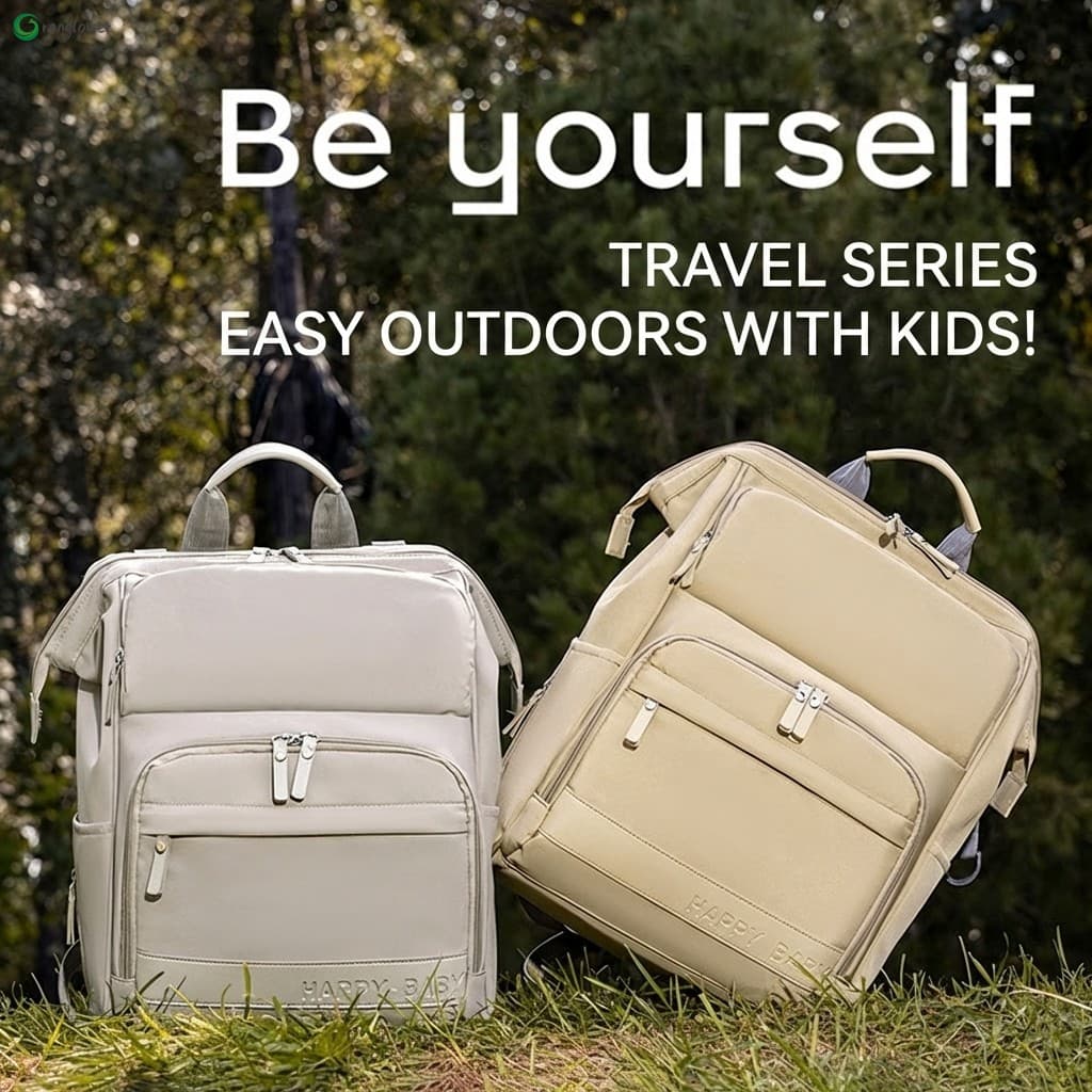 Mochila Leve Para Mamãe-Bolsa De Fraldas Multifuncional De Grande Capacidade Viagens