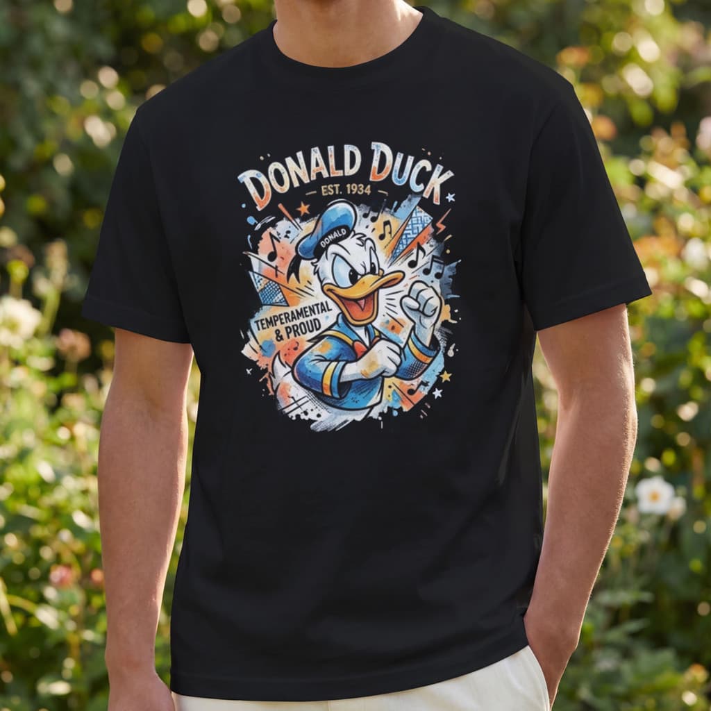Camiseta Estampada Donald Duck Pato Personagem Clássico Unissex HT Co.