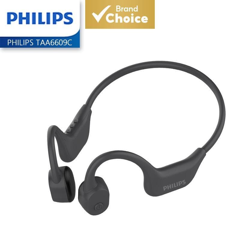 Fones de ouvido Philips TAA6609C, fones de ouvido Bluetooth, fones de ouvido à prova d'água condução óssea IPX6 bateria