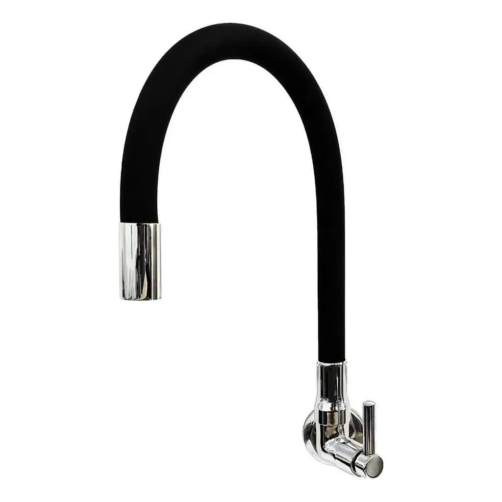 Torneira Gourmet Flexível Parede Preto Brassco Cozinha IM-78