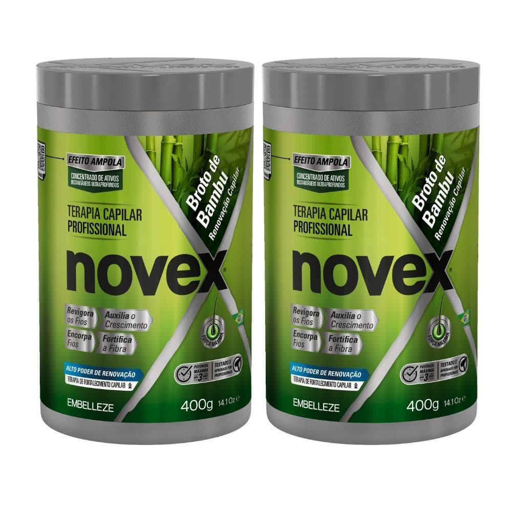 Kit 2 Creme de Tratamento Novex Broto de Bambu 400g
