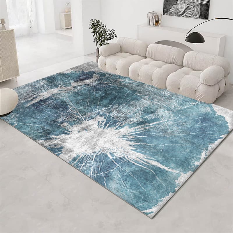 Tapete de veludo cristal vintage com efeito desgastado, tapete para sala de estar, tapete abstrato para sofá e mesa de c
