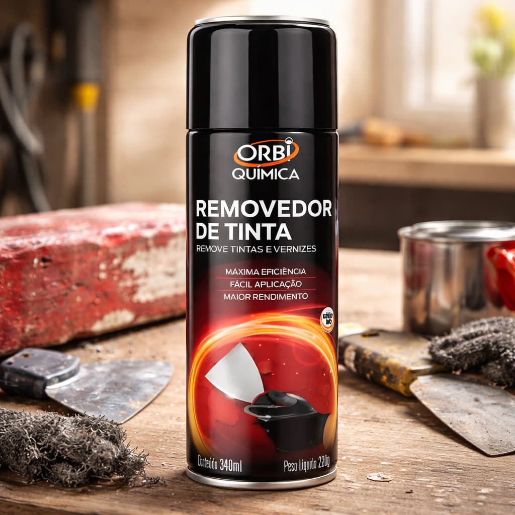 Removedor de Tintas Acrílicas e Esmaltes Orbi 340ml Spray Premium