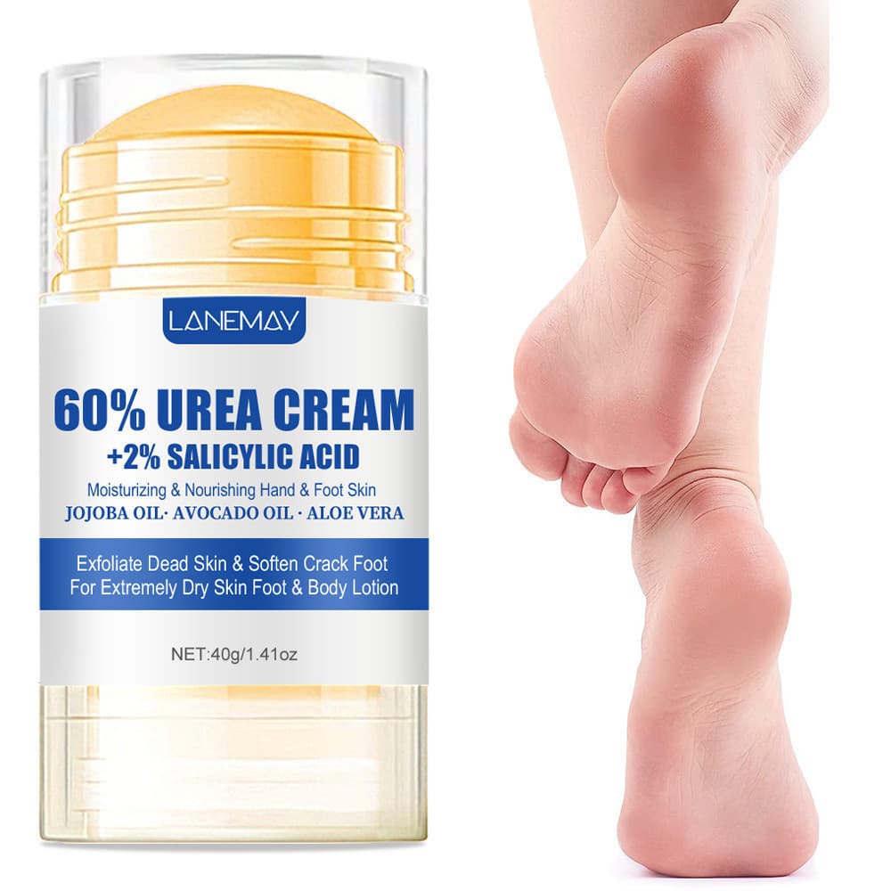 Creme para os Pés Ultra-Hidratante com 60% de Ureia e Aloe Vera, 40g, Solução Diária para Esfoliação de Pés Secos Cu WTY