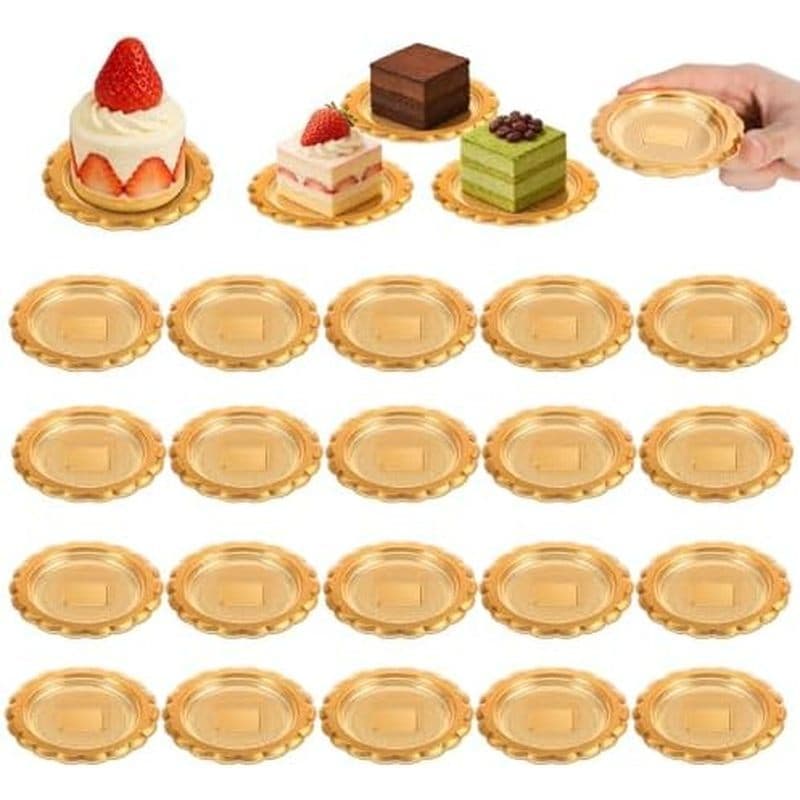 20 Peças Mini Pratos De Sobremesa Placas De Bolo De 2.5 Polegadas Bandejas Redondas De Copo De Plástico Para Flan , Exib
