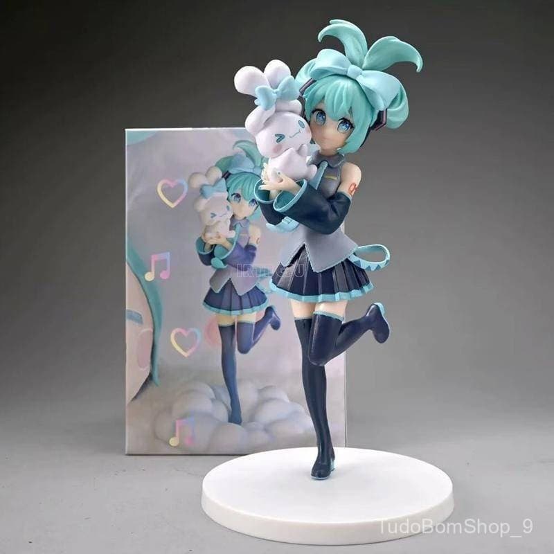 Sanrio Cinnamoroll Piapro 20cm Hatsune Miku Brinquedo para Meninas Figura de Anime para Adultos Brinquedo de Jogo de Ani