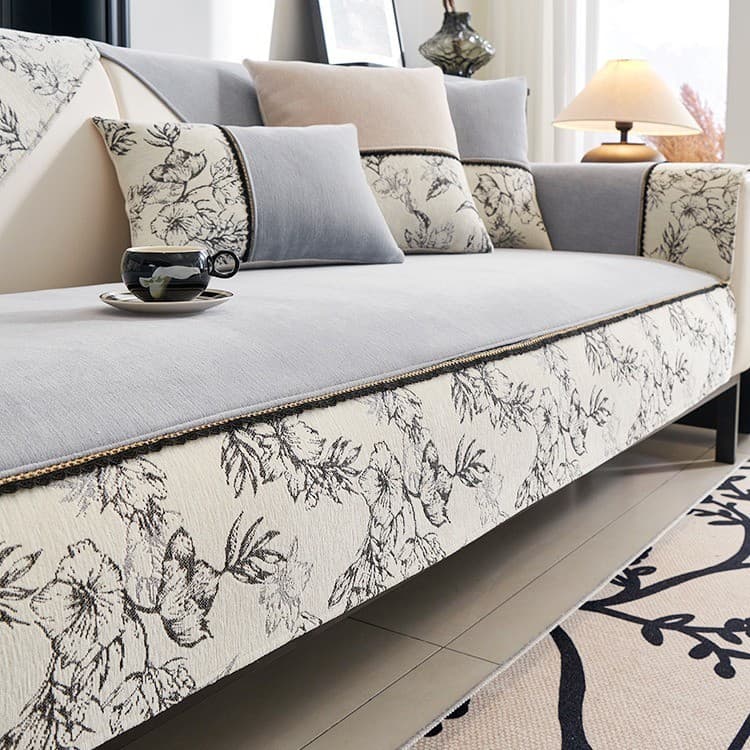 [Novo produto] Almofada de sofá de Chenille simples e moderno estilo ins capa de sofá pano antiderrapante capa de sofá d