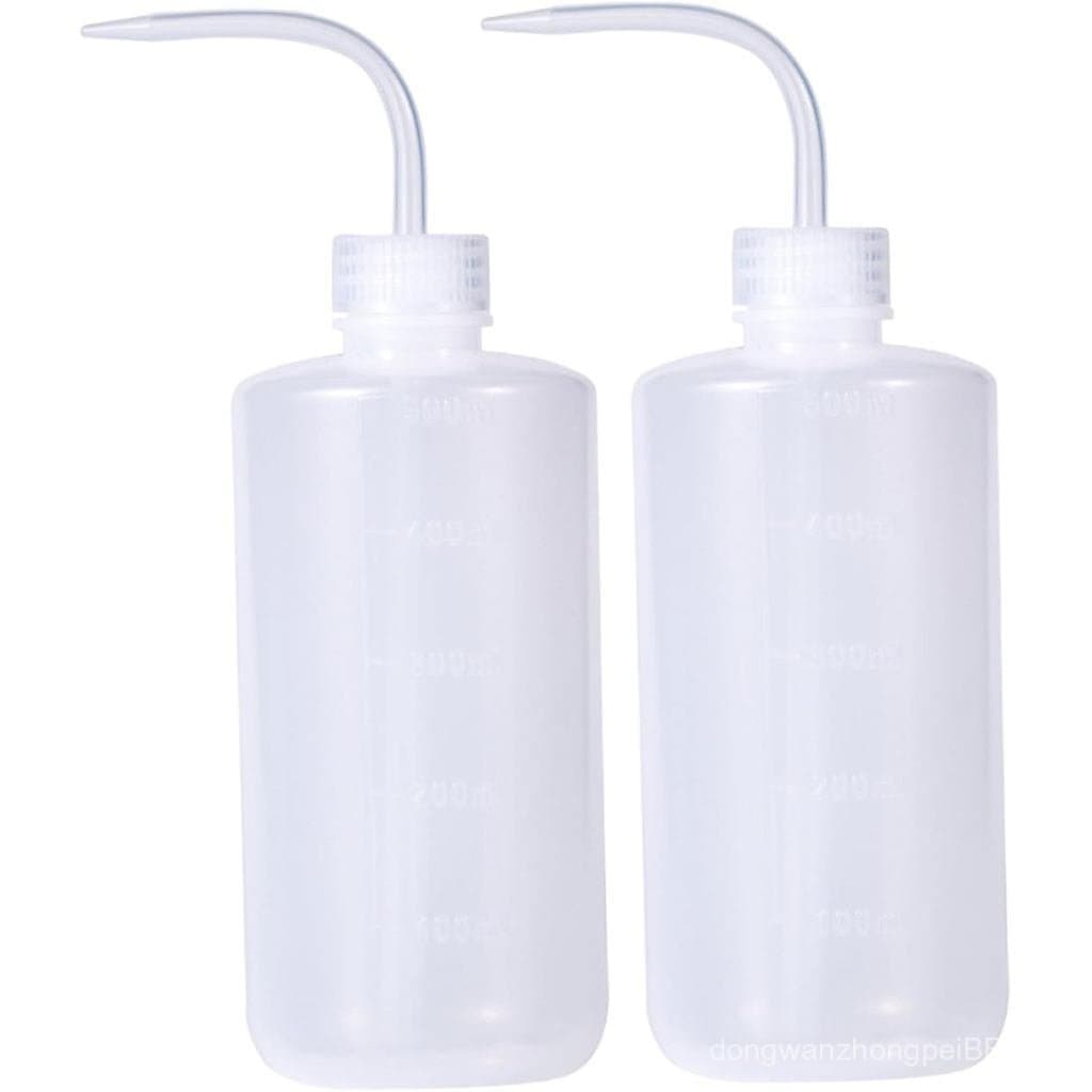 Conjunto de 2 frascos para limpeza de tatuagens, 500ml/17oz, com escala, frascos seguros para água de tatuagem.