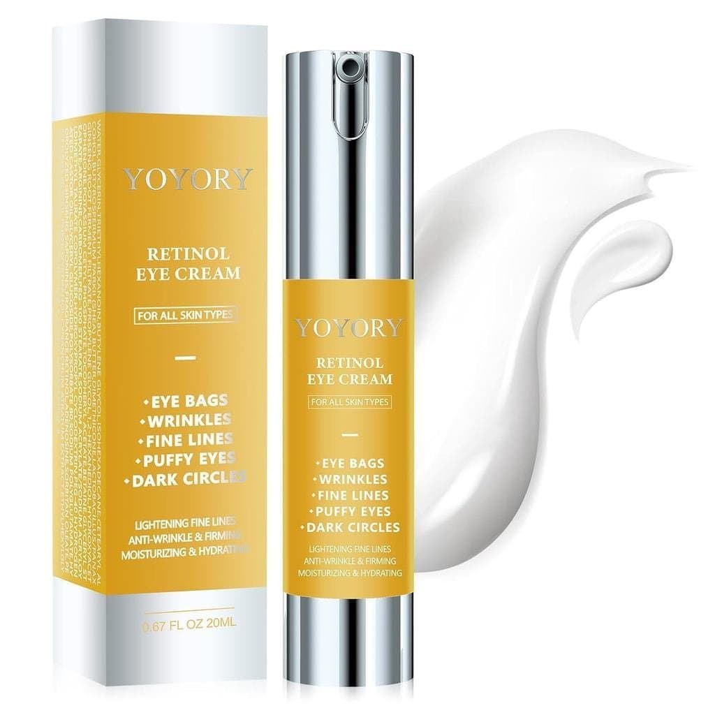 Creme para Olhos com Retinol para Olheiras e Inchaço – Tratamento Hidratante e Umectante para Rugas, Linhas Finas e Bols