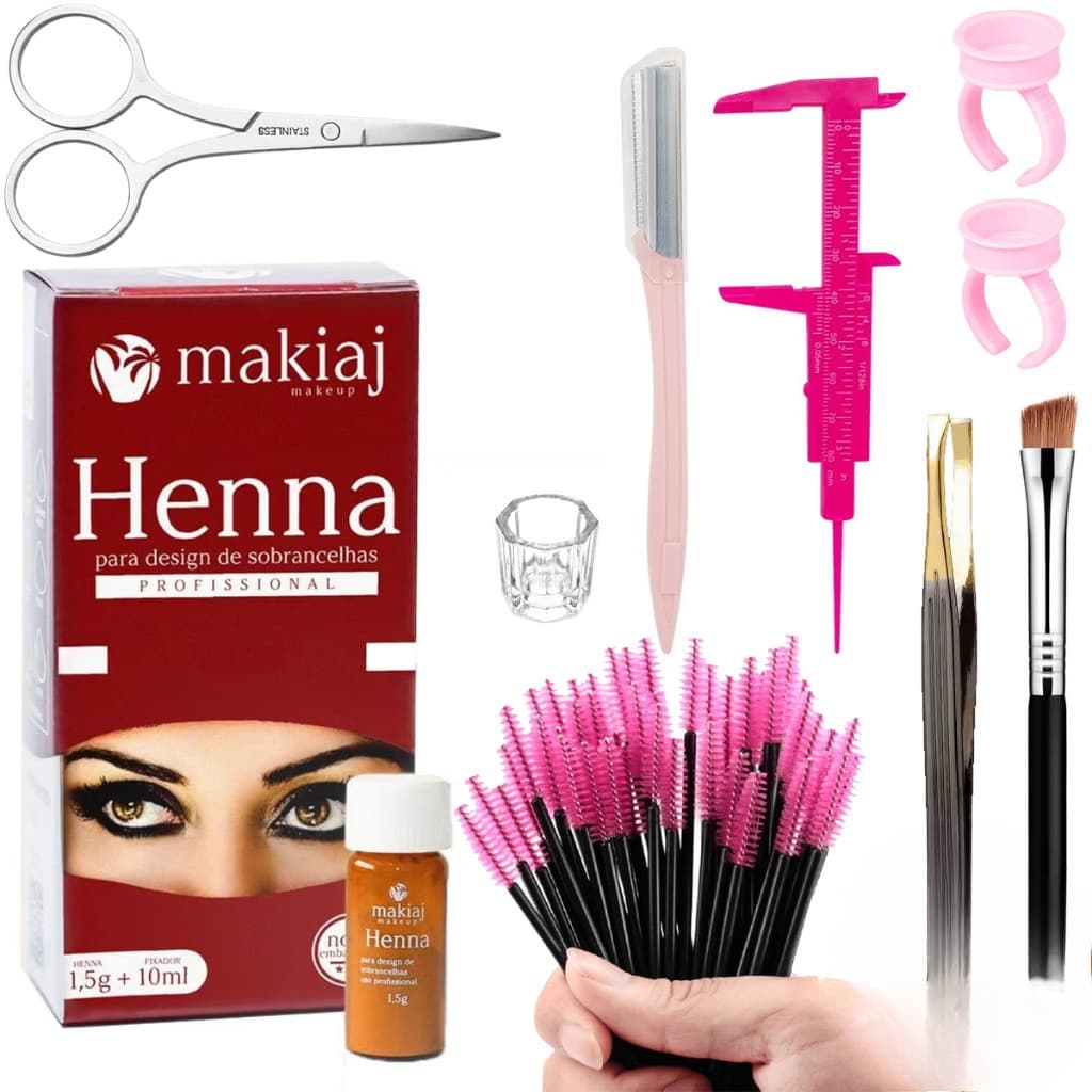 Kit Design para Sobrancelhas Henna Makiaj  Completo