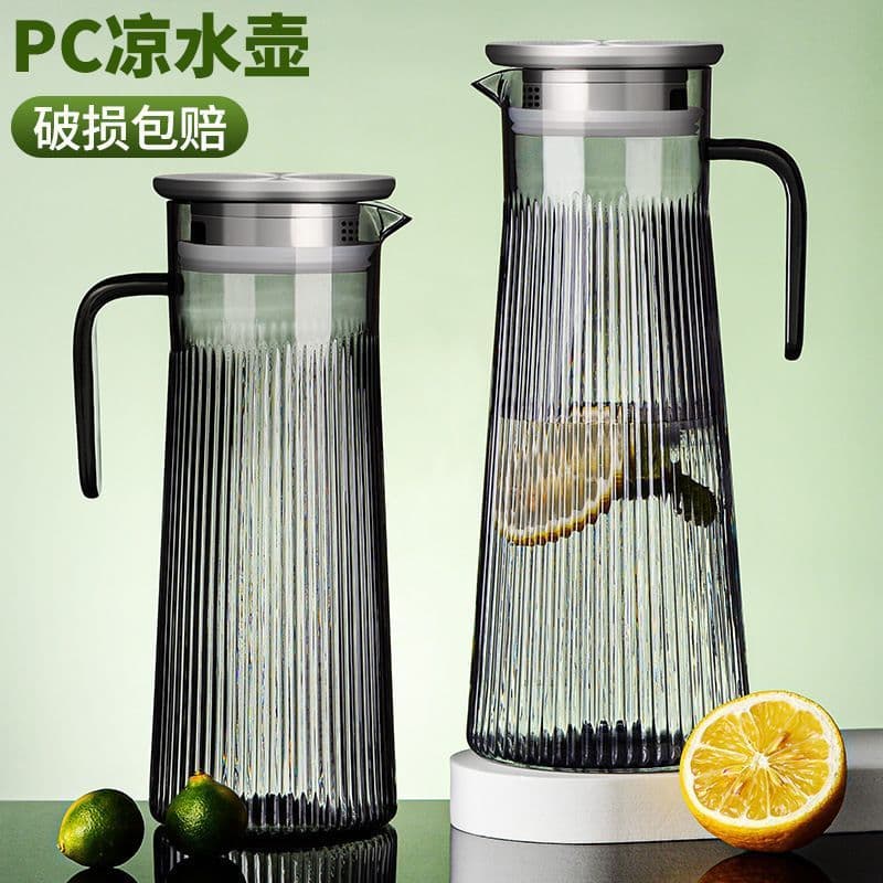 Garrafa de água acrílica estilo chinês, garrafa de água fria de plástico, pote de gravata para restaurante, resistente a