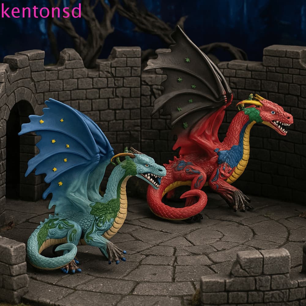 Brinquedo Criatura Dragão Mítico Kington PVC Realista Personagem Mítico de Warcraft YHOD Figura Engraçada