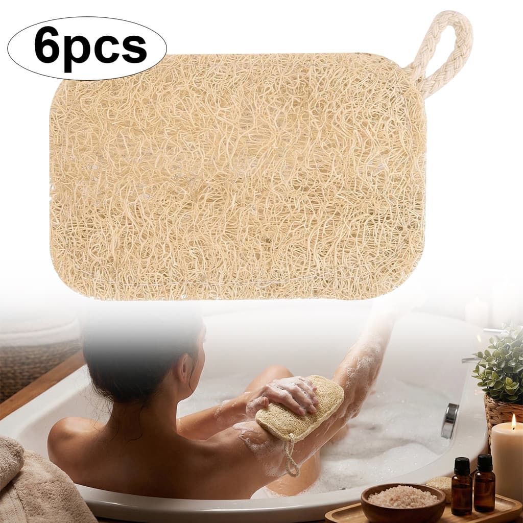 " Angelshell6pcs Purificadores De Banho De Esponja De Bucha Natural-Esfoliantes Corporais Suaves Para Homens E Mulheres