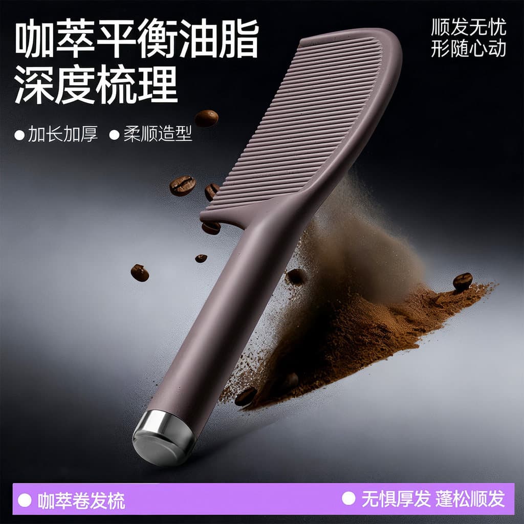 Pente feminino dedicado antiestático fofo crânio superior doméstico não machuca o cabelo pente borras de café pente não