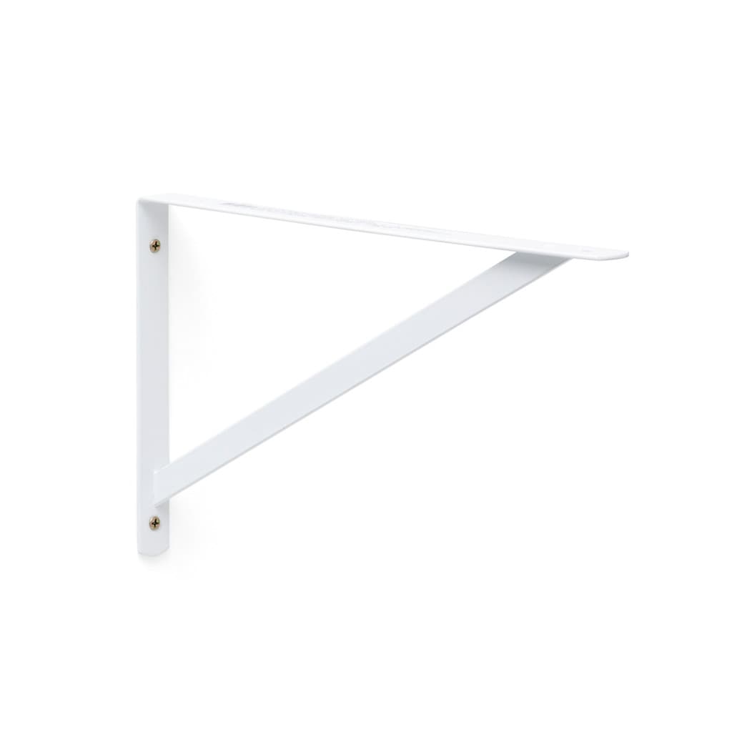 Kit 10X Suporte Reforçado Mão Francesa  Para Prateleira 30 Cm Branco