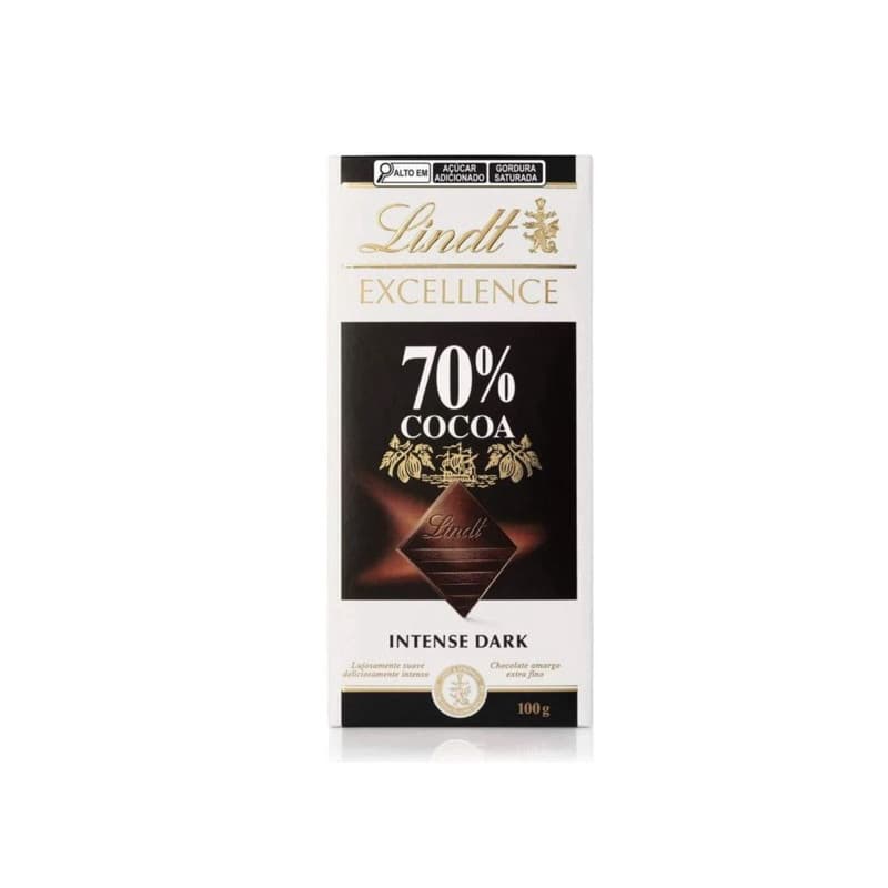 Barra de Chocolate Lindt Excellence 70% Dark 100g