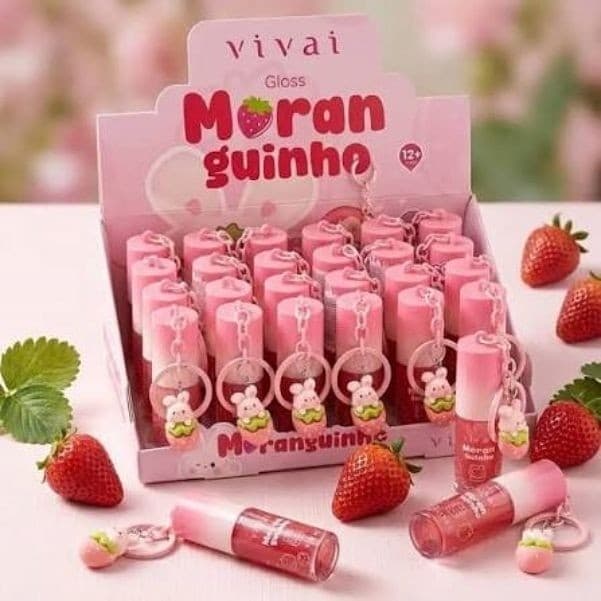 GLOSS LABIAL MORANGUINHO VIVAI - BOX COM 24 UNIDADES
