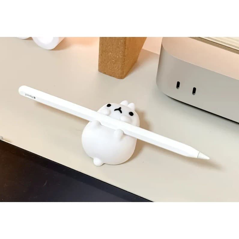 Suporte Fofo Para Caneta e Tablet | Organizador Kawaii Minimalista | Desk Decor Aesthetic