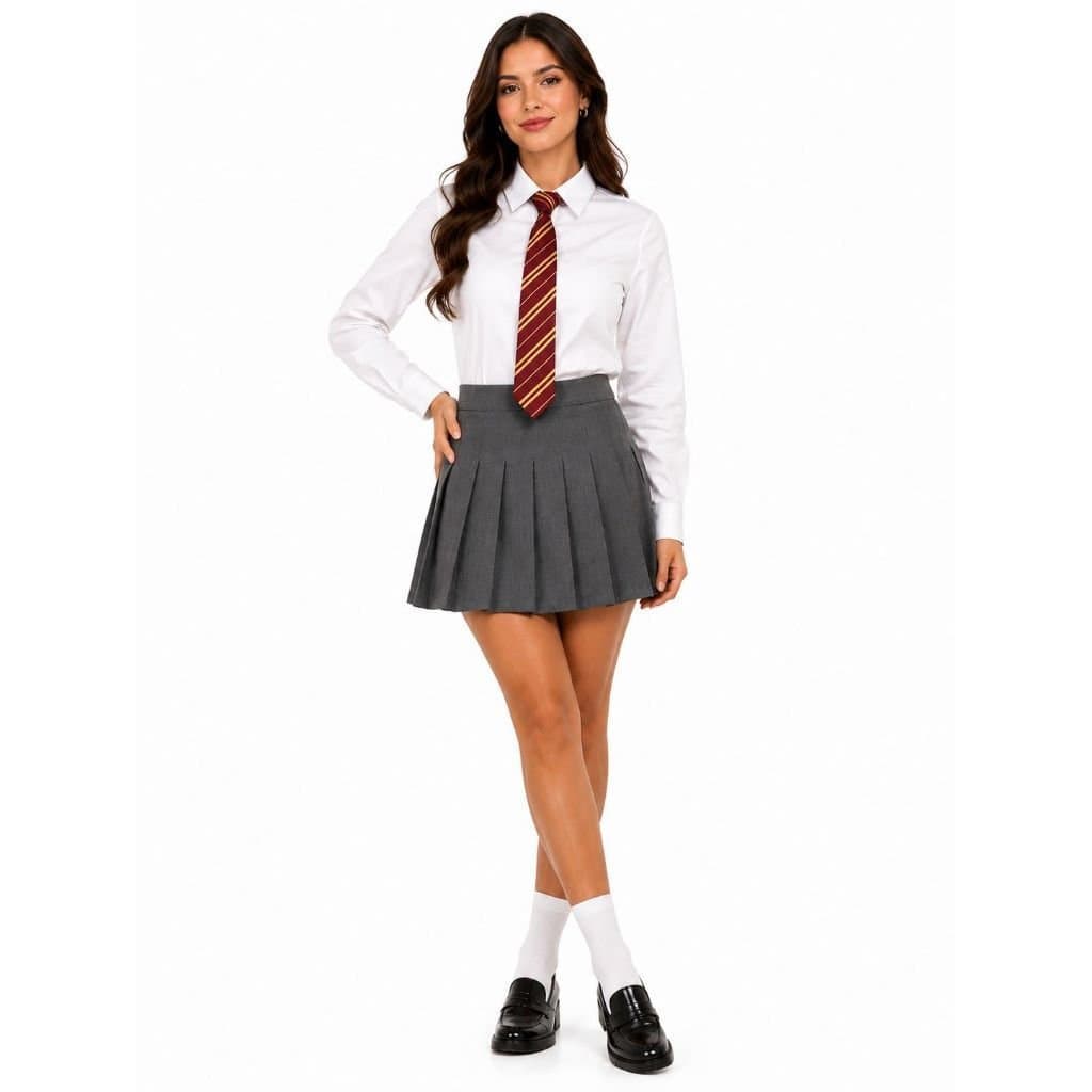 Kit HARRY POTTER GRIFINória, SLYMARLY, RAVENCLAW e HOGWARTS, saia escolar cinza e gravata de cosplay Y2GB