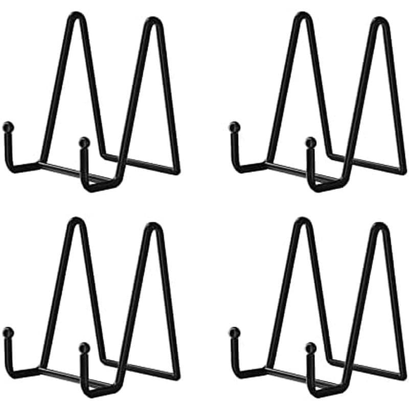 Decolore 10 polegadas (cerca de 25.4 cm) Conjunto de 3 peças Grande suporte de placa de cavalete de mesa preto para supo
