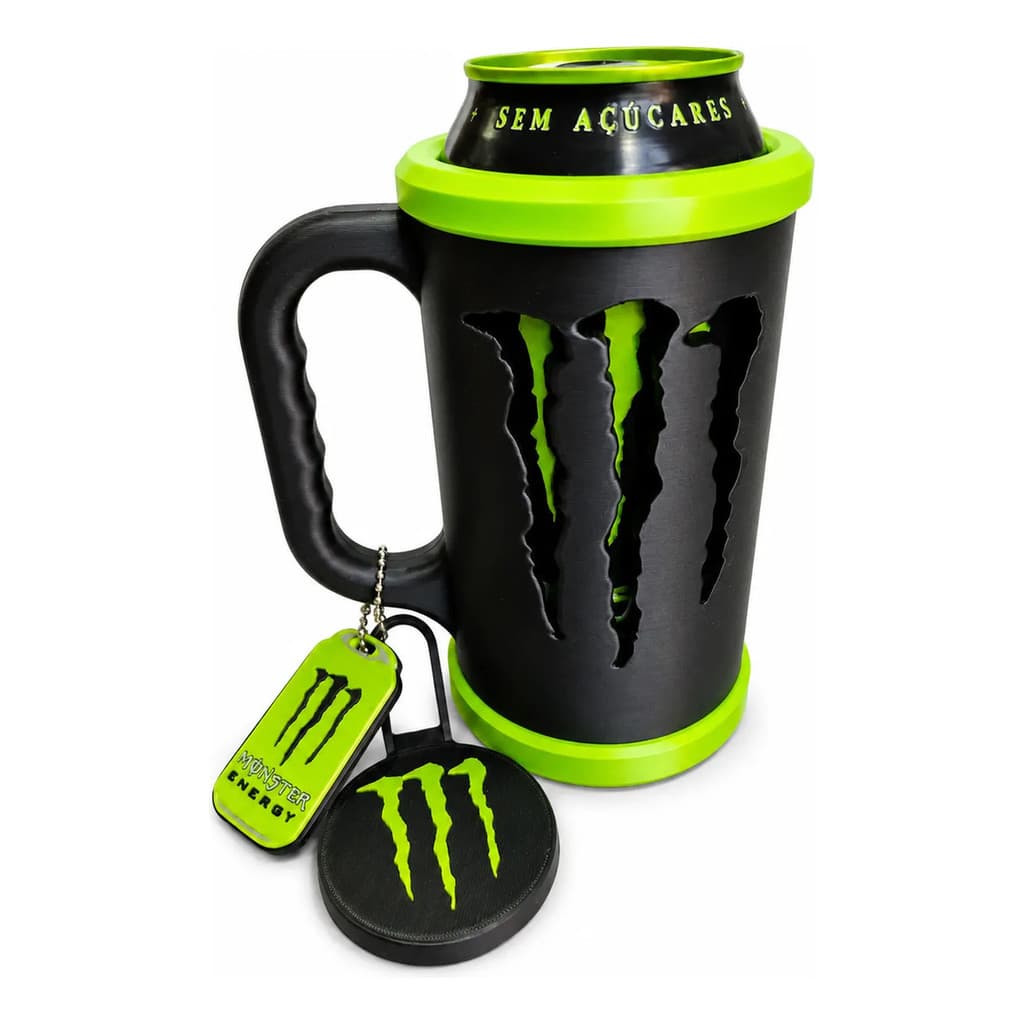 Copo Porta Latas Energético Monster Caneca 473ml