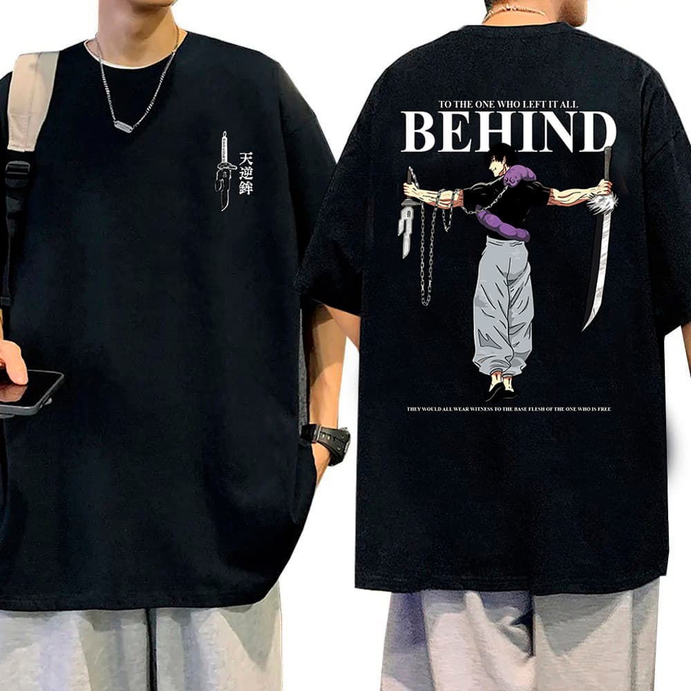 Camiseta Anime Fushiguro Unissex 100% Algodão Estilo Streetwear