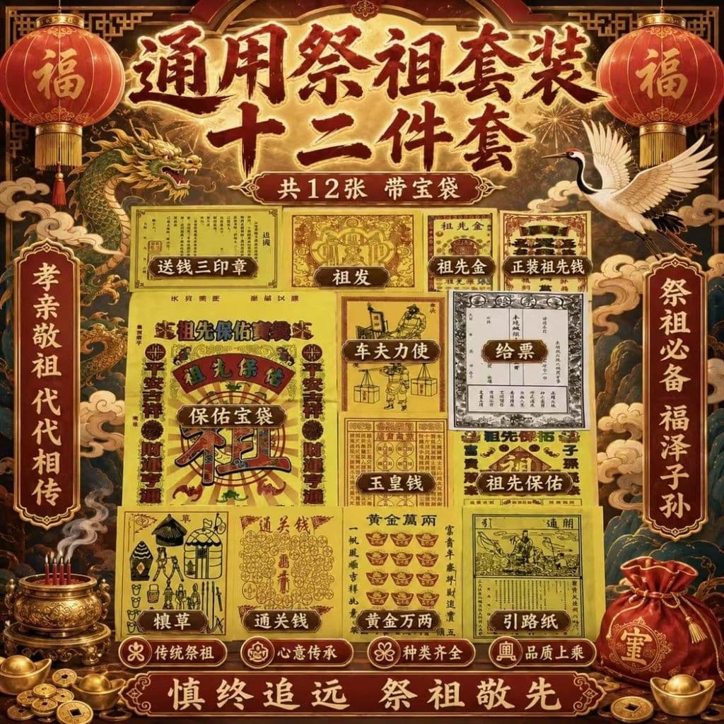 Adoração do ancestral 12 contas grandes saco de recomendação gratuita selo feriado Universal presente para primeira pess