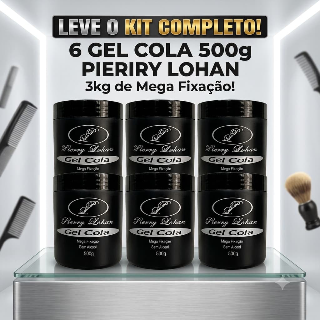 Kit 6 Gel Cola 500g Pierry Lohan