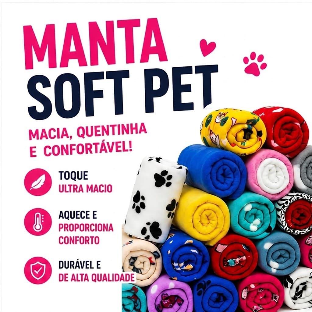 2 Cobertores Para Cães E Gatos De Estimação Feitos Em Tecido Soft Estampas Sortidas 75X60cm