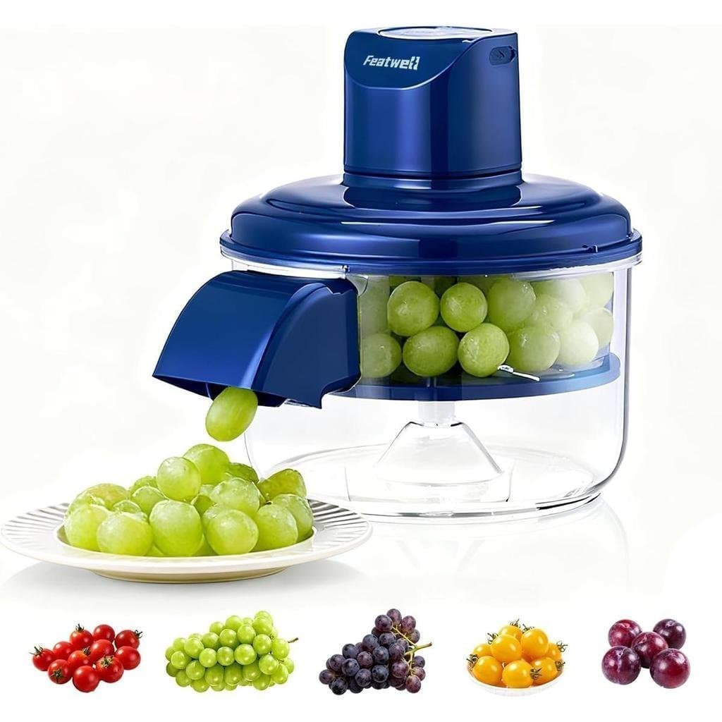 Máquina Elétrica de Descascar Uvas Featwell – Descascador Automático para Frutas Pequenas. Descascador Sem Fio Recarregá