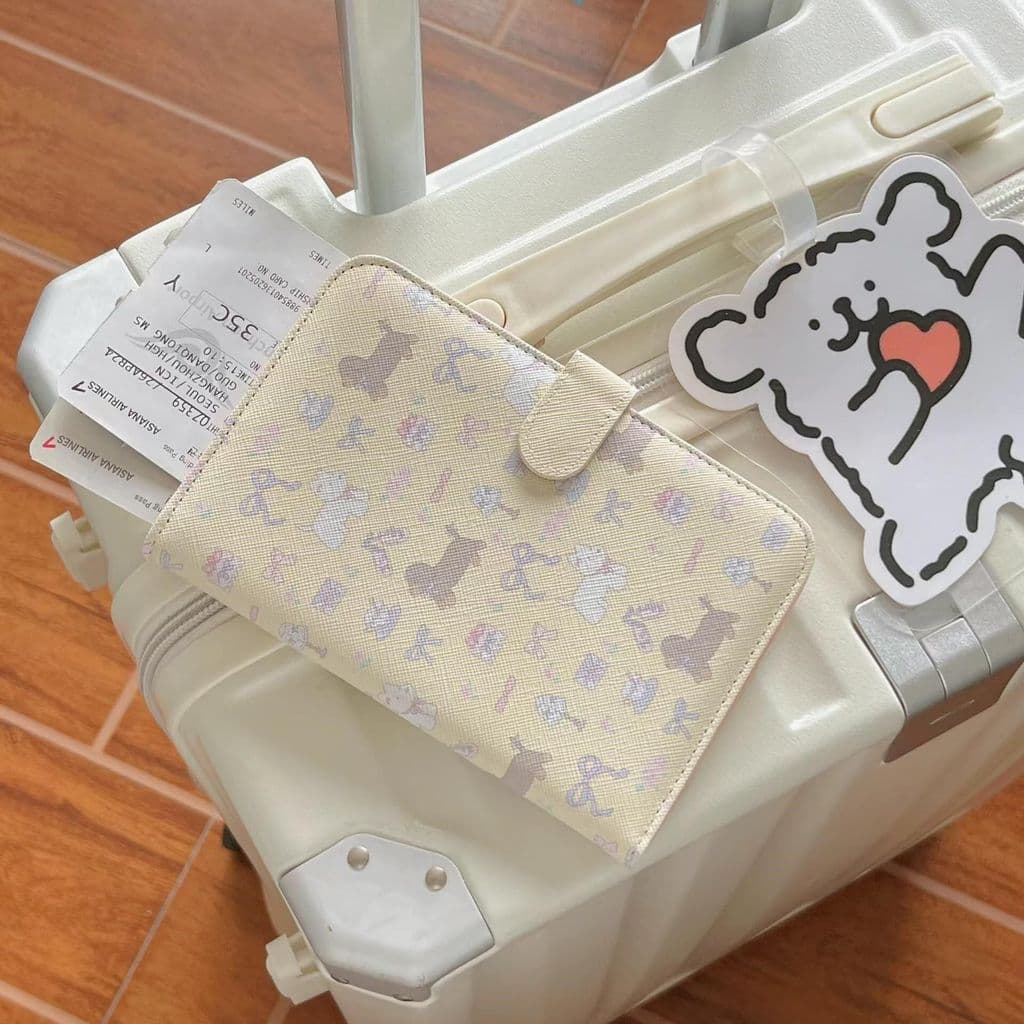 Capa protetora, bolsa de viagem popular para documentos, bolsa para passaporte, porta-moedas e porta-cartões integrado,