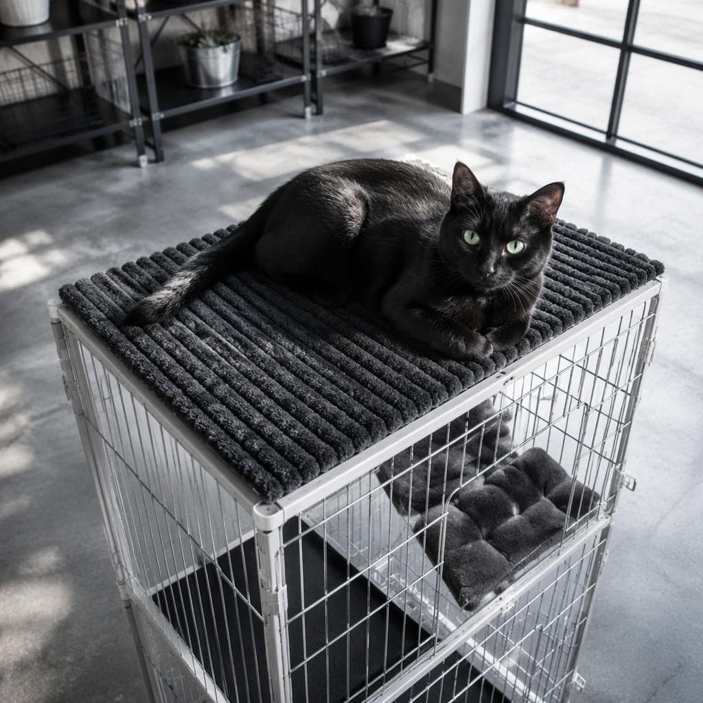 Base Almofadada para Gaiola de Gato Antiderrapante | Protecao Termica para Patas | 7 Cores Disponiveis