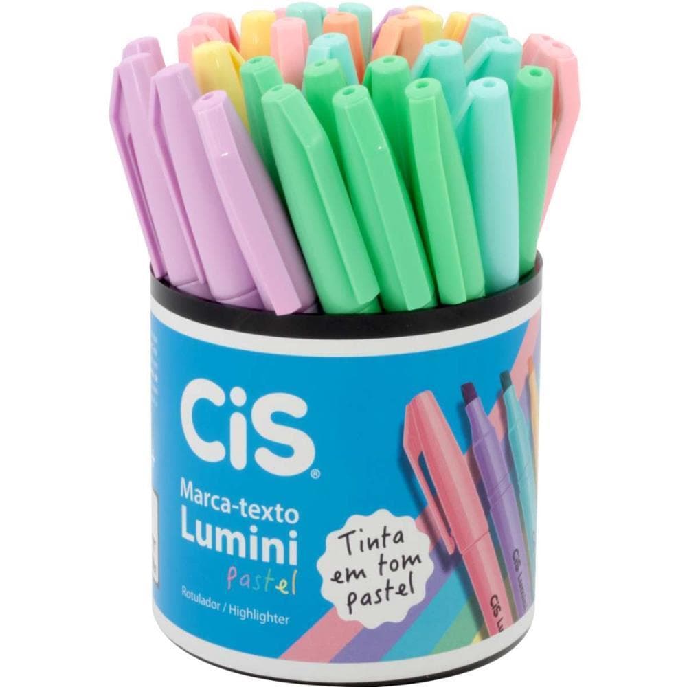 Caneta Marca Texto CIS Lumini TONS Pastel Sortid.