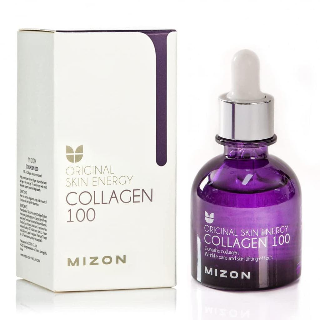 MIZON Collagen 100 Ampola Coreana com Colágeno Marinho Concentrado, Sérum Potenciador de Elasticidade, Peptídeos, Hidrat