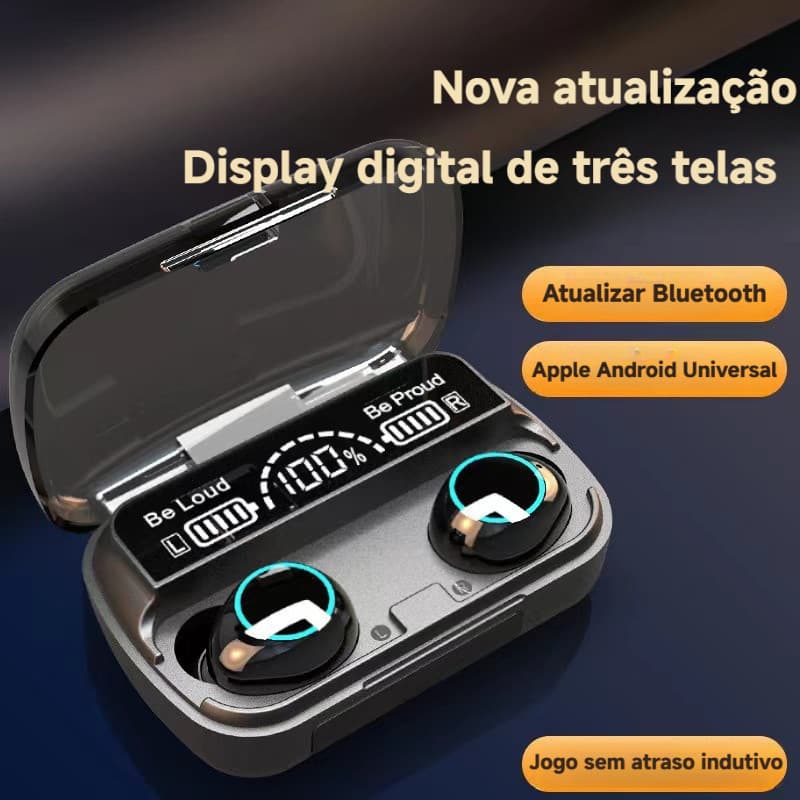 M30 fone de ouvido Bluetooth Display cancelamento de ruído fone de ouvido sem fio para jogos tipo intra-auricular