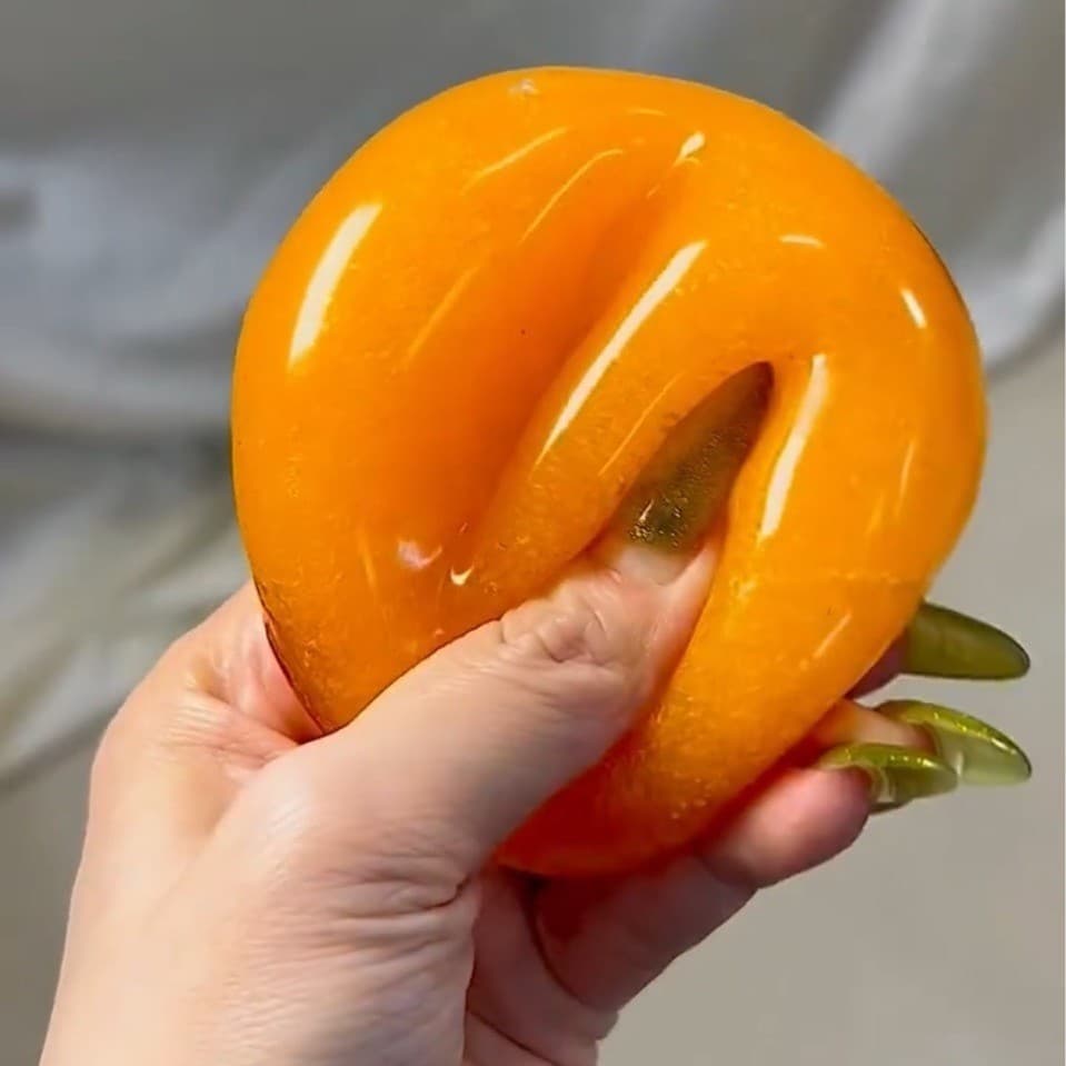 Brinquedo De Alívio De Estresse Mole Laranja Para Adultos , Inquietação Sensorial De Massa Macia Não Returnável , Aperta