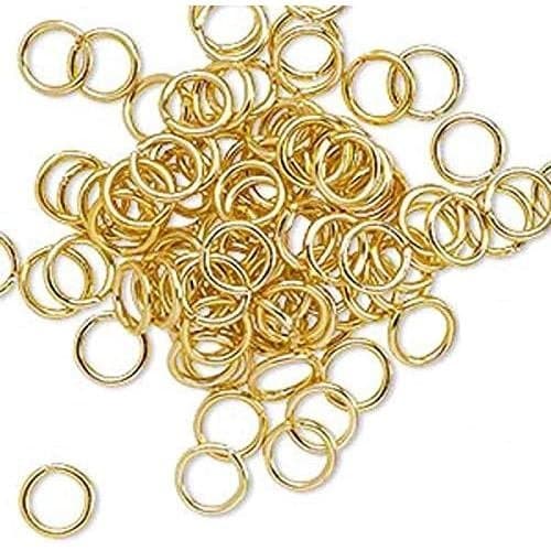 100 argolas abertas banhadas a de 7MM, calibre 18, suprimentos para bijuteria RPYI