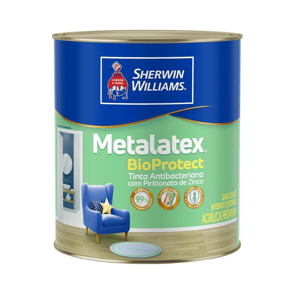 Tinta Acrílica Premium Sherwin-Williams Metalatex Bioprotect Branco 900ml - 8280002