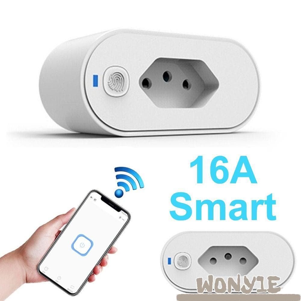 Plugue Inteligente WONY1E Brasil , Adaptador De Tomada De Monitoramento De Energia De Conectividade WiFi Tuya , Controle