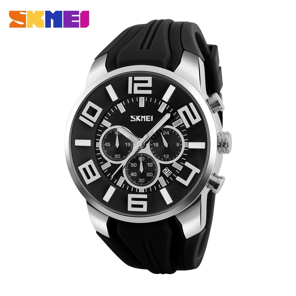 SKMEI 9128 Relógio Masculino Luxuoso Esportivo À Prova D'água