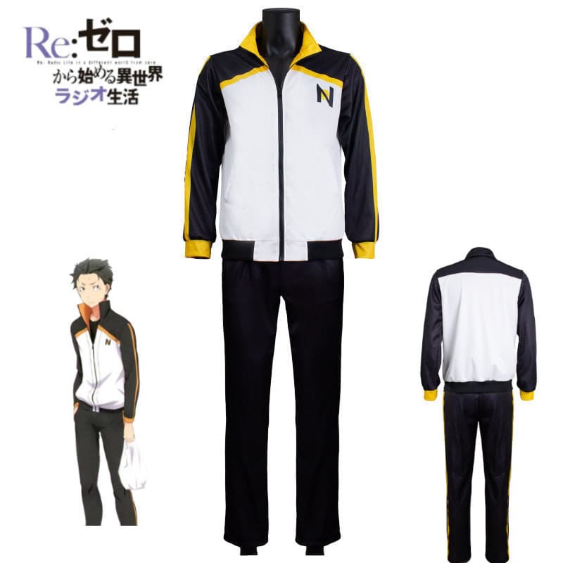 RE:ZERO - Começando uma Vida em Outro Mundo Fantasias de Cosplay Natsuki Subaru 12PR