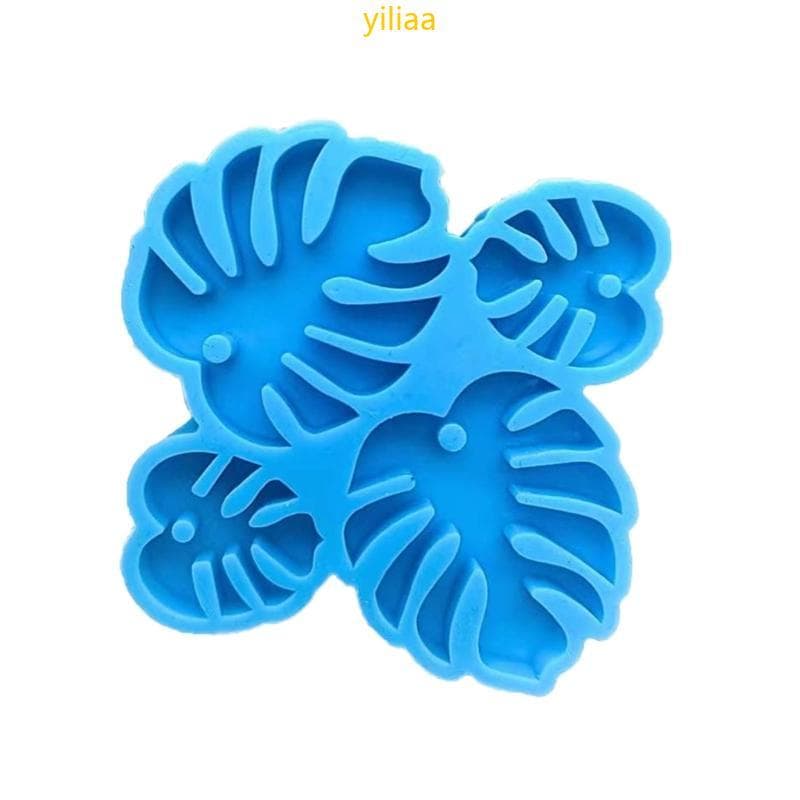 Molde Resina Epóxi Monstera Forma Brincos Pingentes Fundição Silicone Jóias Fazendo Ferramentas