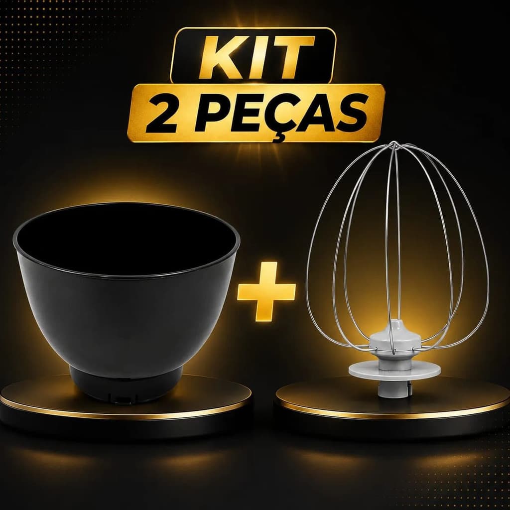 Kit Tigela Com Batedor Neve Para Batedeira Planetária Php500