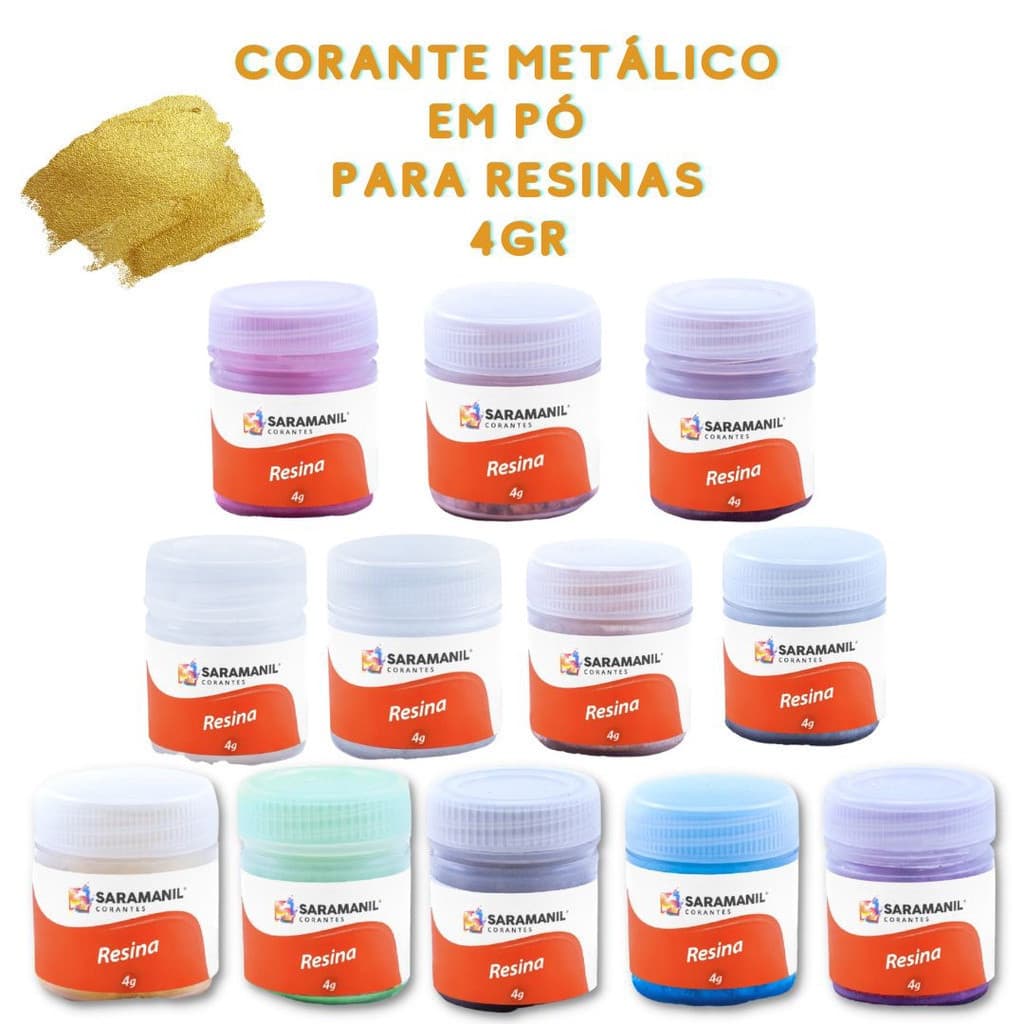 Corante Metálico em Pó Para Resinas e Artesanatos 4gr