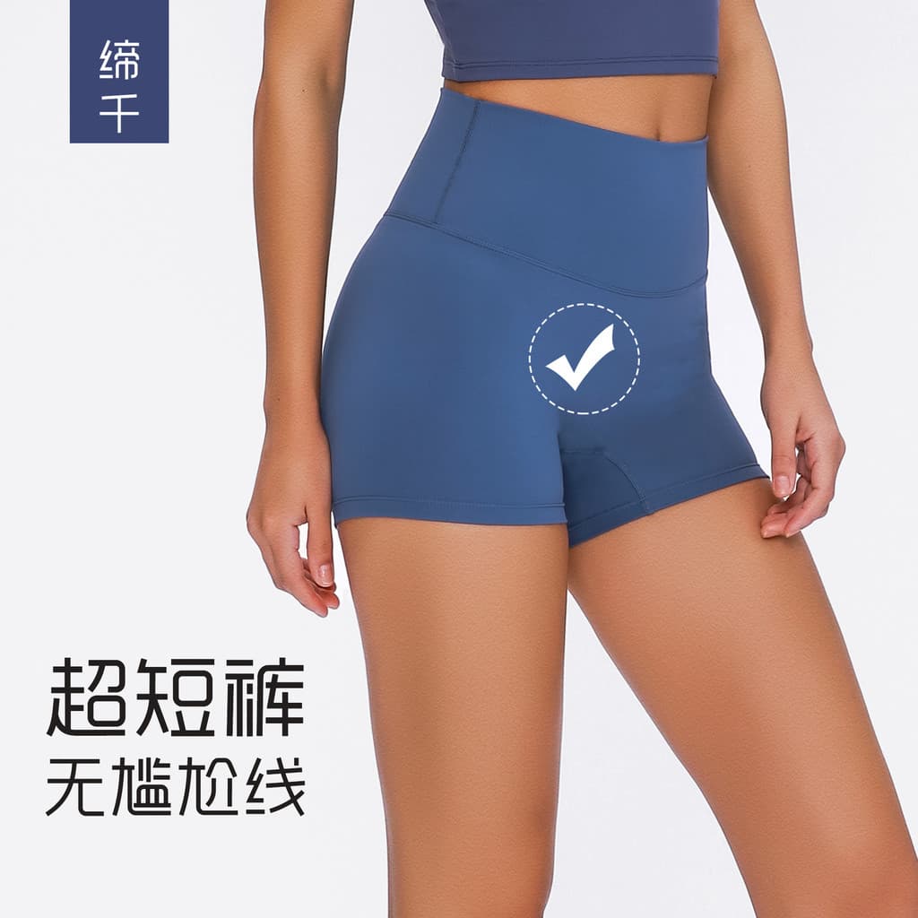 Primavera verão novo estilo sem linha embaraçosa Yoga Shorts feminino dupla face escovado treinamento correndo esportes