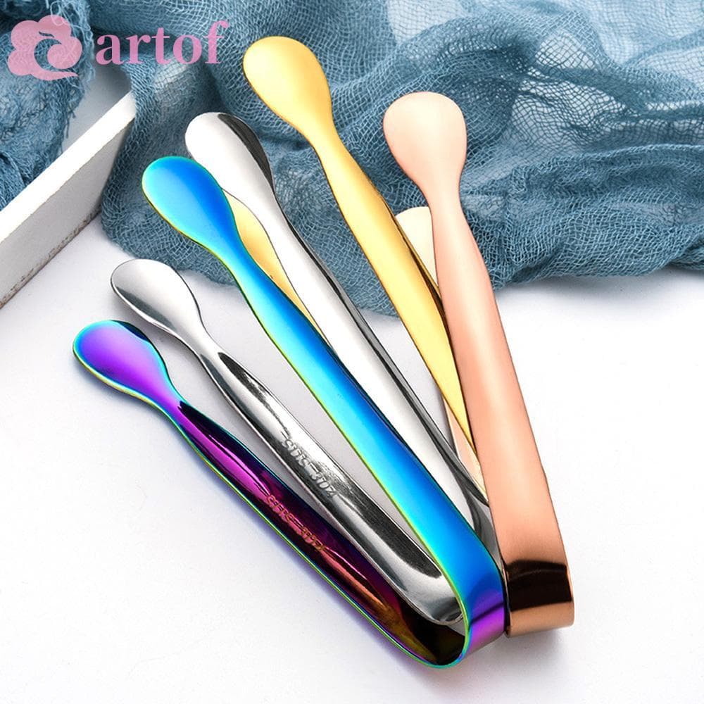ARTOF Cubo Pinças De Açúcar Pão Aço Inoxidável Multicolorido Mini Café Bar Utensílio Acessórios Cozinha